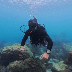 Underwater hand signal Low on Air