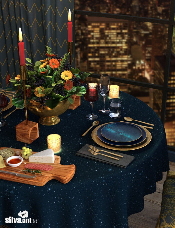 gilded night table set 00 main daz3d