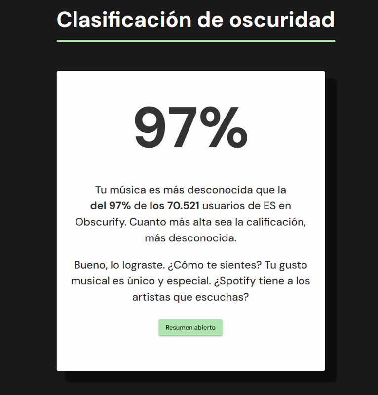 Obscurify, es el Método más Divertido de Saber Qué tan «OSCURO» es tu Gusto Musical de Spotify
