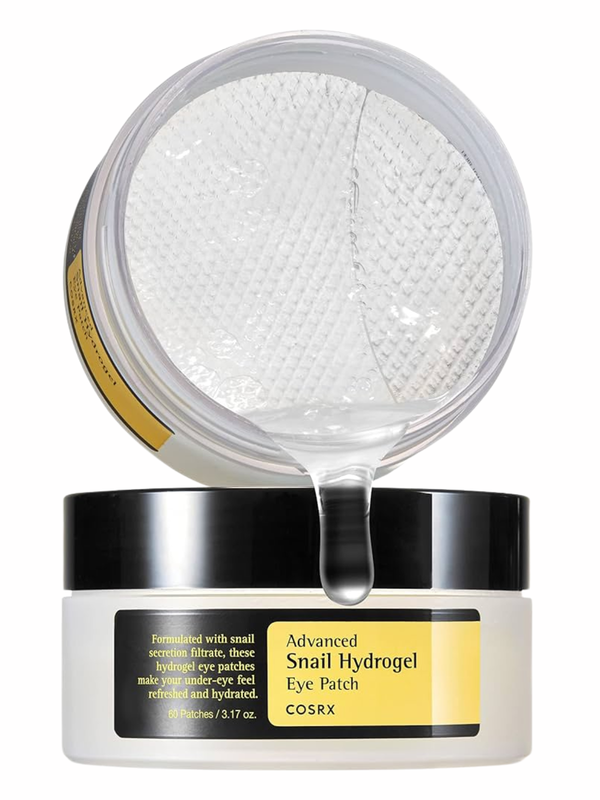 COSRX Advanced Snail Hydrogel Eye Patch (60pc), Gel Serum Mask, Puffy Under Eye Treament