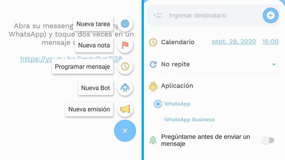 Truco de WhatsApp para programar un mensaje y enviarlo a la hora que quieras