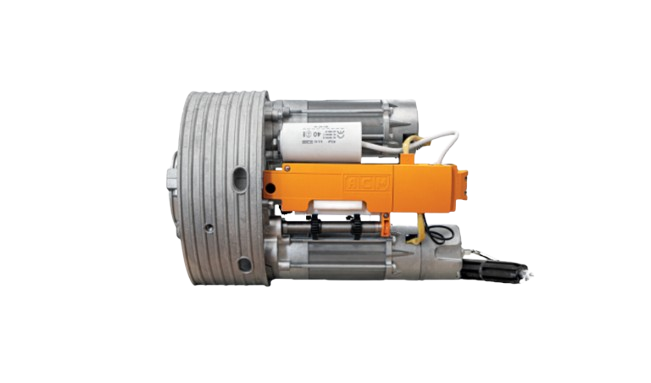 Bimoteur central pour rideau métallique lourd jusqu'à 320 Kgs