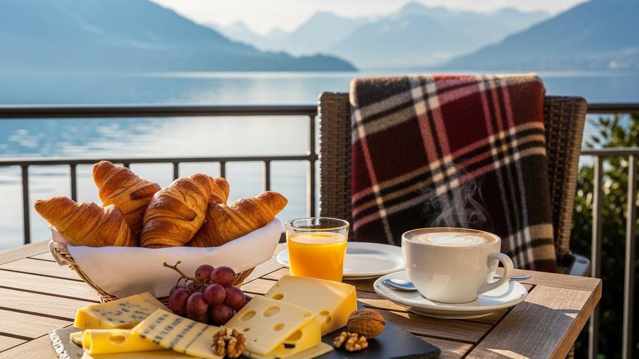 Restaurante do Villa Honegg com vista para o lago