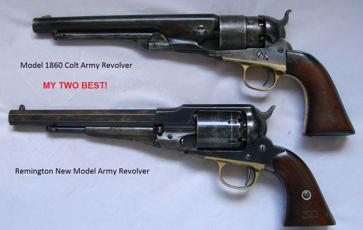 M1860 Colt and M1858 Remington Army Revolvers