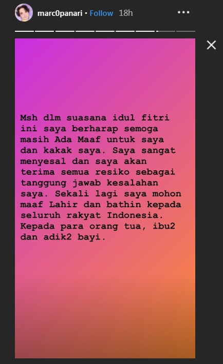 IG Story Marco Panari