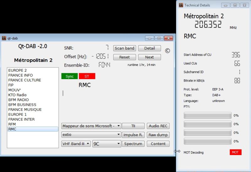 Réception DAB+ du 2.10.23 METROPOLITAIN-2-9-C