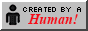Button that says made by a human, the human text is in red. it has a small sillohuete of a person icon on the left side