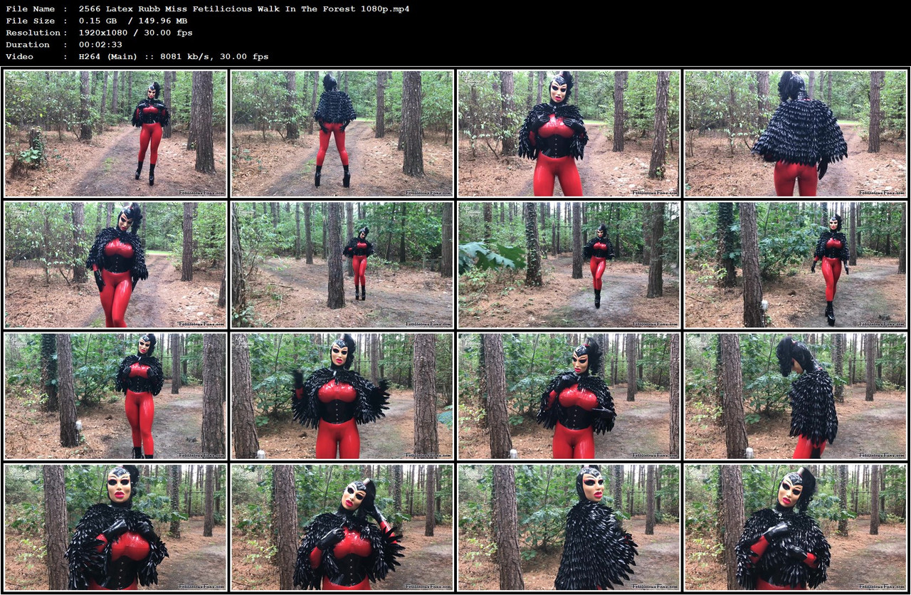 2566 Latex Rubb Miss Fetilicious Walk In The Forest 1080p mp4