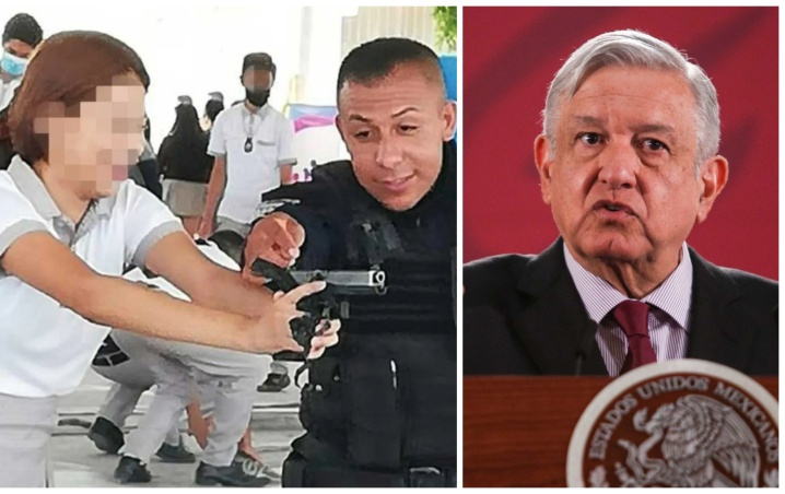 AMLO está indignado porque policías de Guanajuato prestaron armas a estudiantes