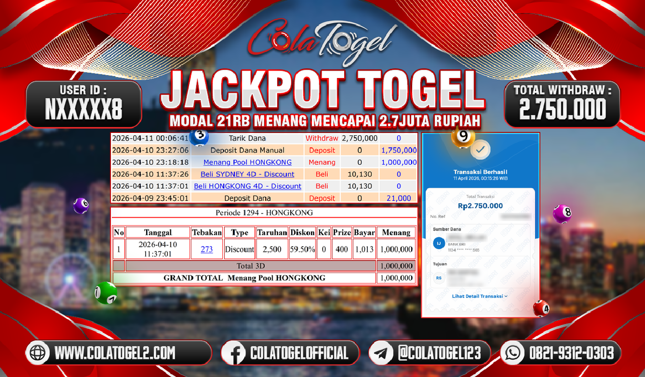 JACKPOT HONGKONG LOTTO!!