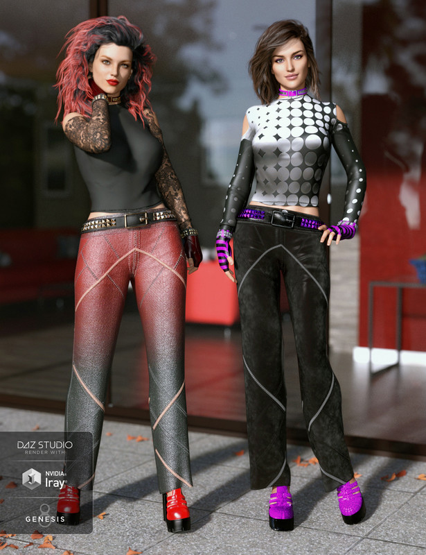dForce Chic Fashion Gothic Outfit Textures dForce Chic Fashion Gothic Outfit Textures