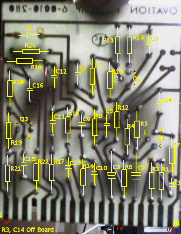 Part Designators CH1 Board (top view xray)
