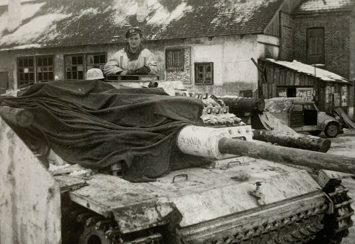 Foto Panzer Sturmgeschütz SEYDLITZ tank VW maling Kübelwagen