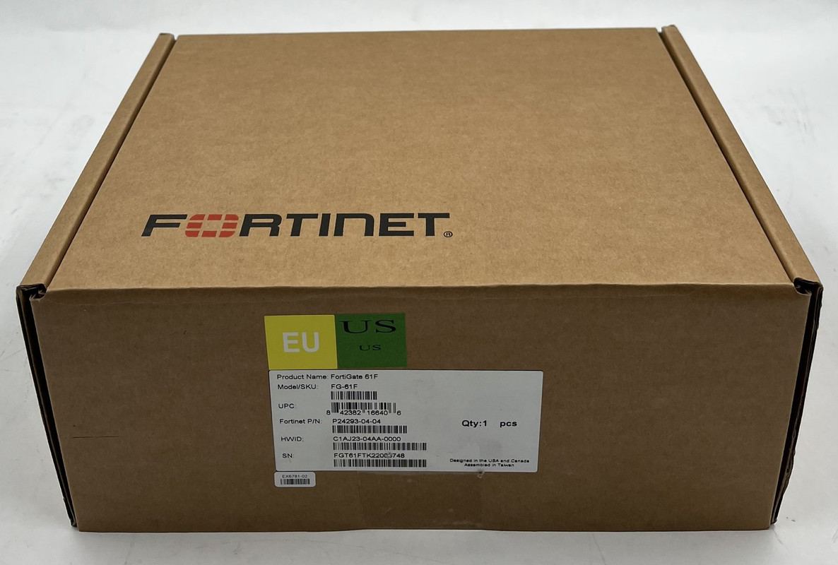 FORTINET FG-61F P24293-04-04 FORTIGATE 10 GBPS NETWORK FIREWALL APPLIANCE