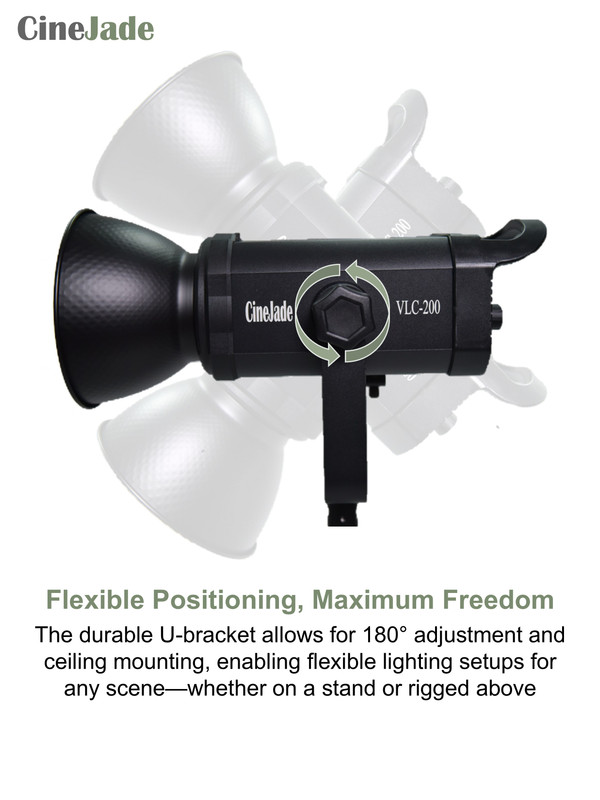 Cinejade 200W LED COB Video Light4