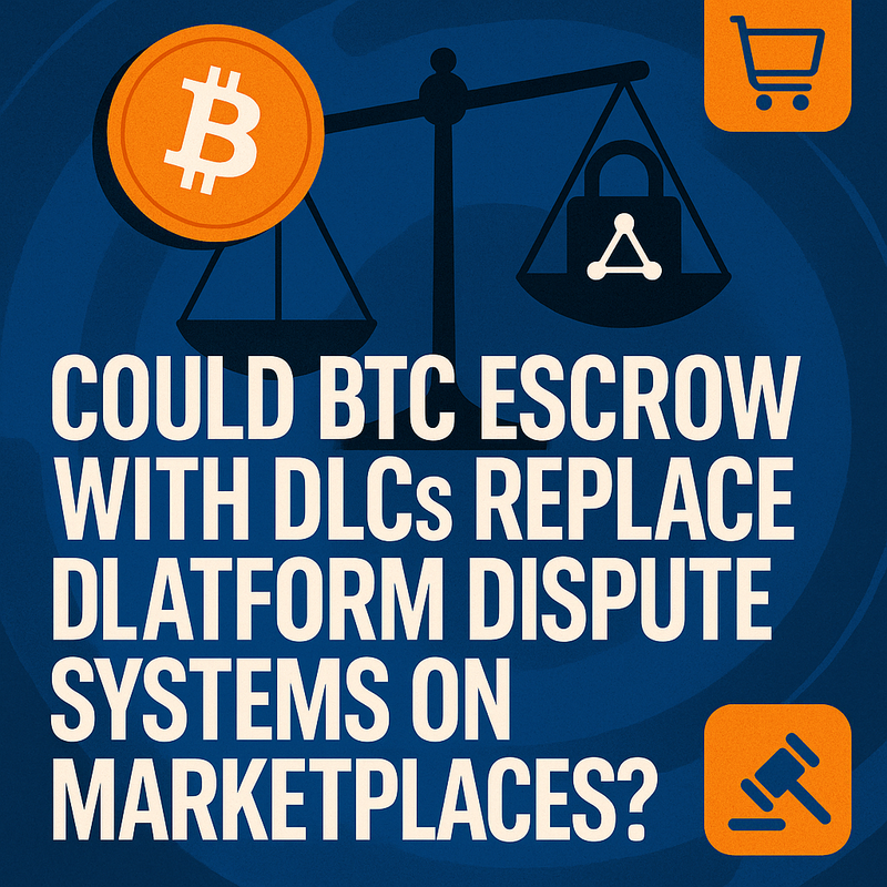 Could BTC escrow with DLCs replace platform dispute systems on marketplaces?