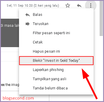 Cara Memblokir Suatu Alamat Email