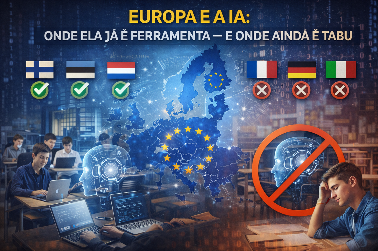 Europa e a IA: onde ela já é ferramenta — e onde ainda é tabu