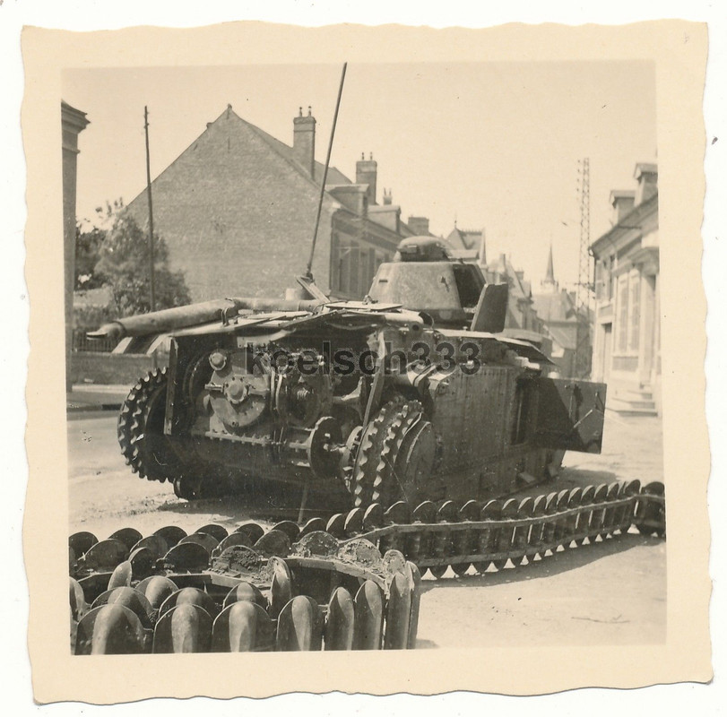 Foto französischer Char B 1 Tank Beute Panzer Wr