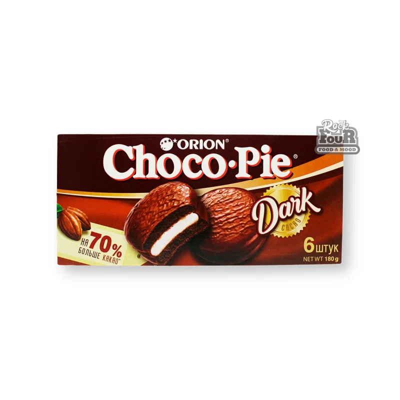 P1006420 Հրուշակեղեն Orion Choco Pie Dark ջնարակապատ 6հատ