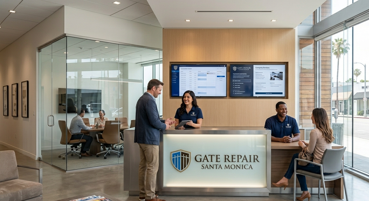 Reception area gate