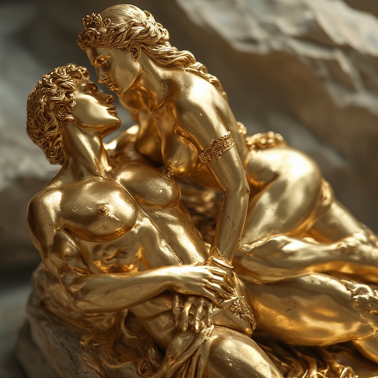 A-Gold-sculpture-naked-nude-fu-17