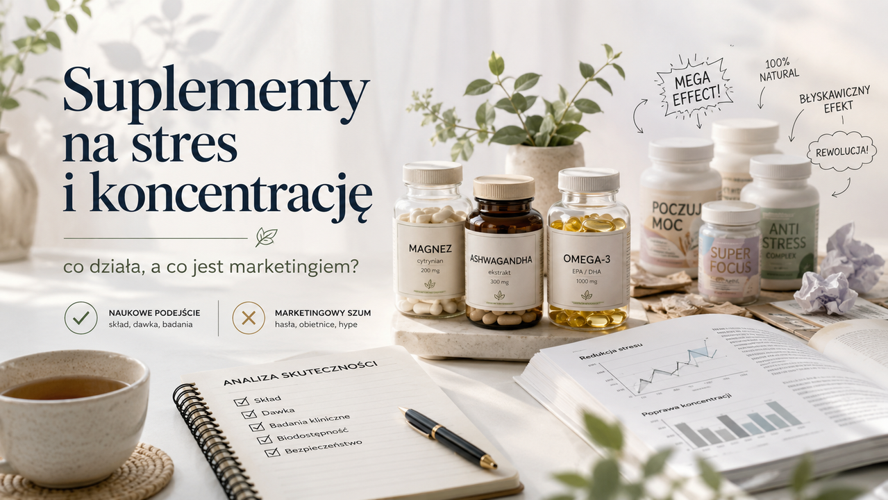Suplementy na stres i koncentrację – co działa, a co jest marketingiem?