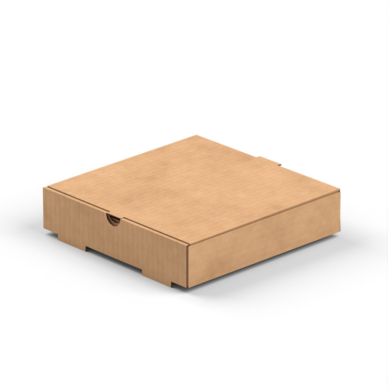 10" x 10" x 2" Kraft Corrugated Plain Unprinted Pizza / Bakery Box (200/Bundle)