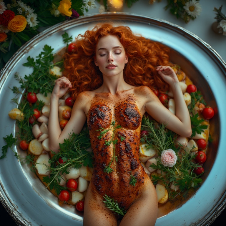 Garden wedding wom served Redhair 0 95