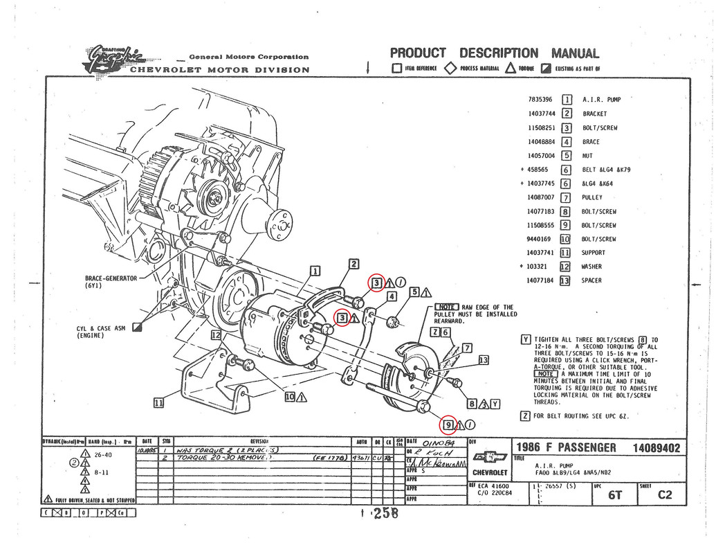 1986 Assembly Manual - AIR Pump_LB9_LG4_circled