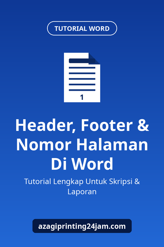 Kartu judul: Header, footer, dan nomor halaman di Word