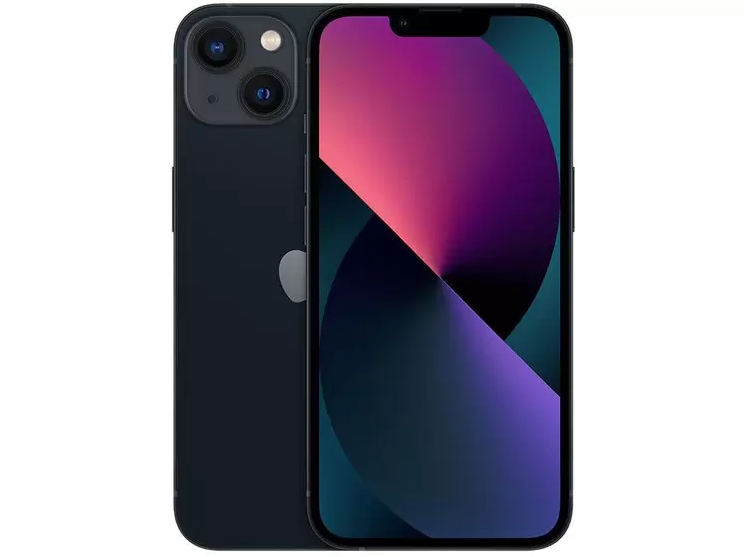 Apple iPhone 13 128GB Meia-noite Tela 6.1 12MP