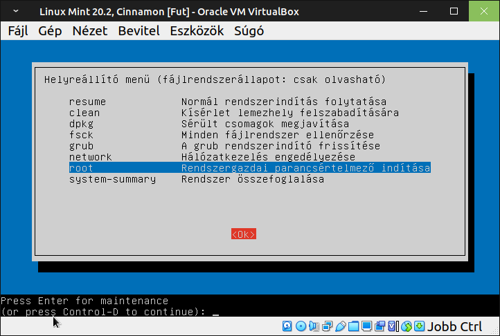 GRUB Recovery - Hibajavítás (sudo) _04