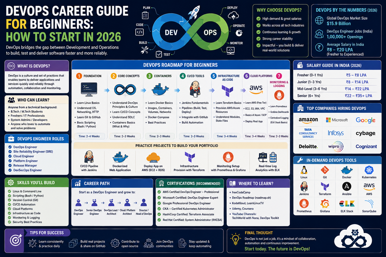 DevOps Career Guide for Beginners: How to Start in 2026