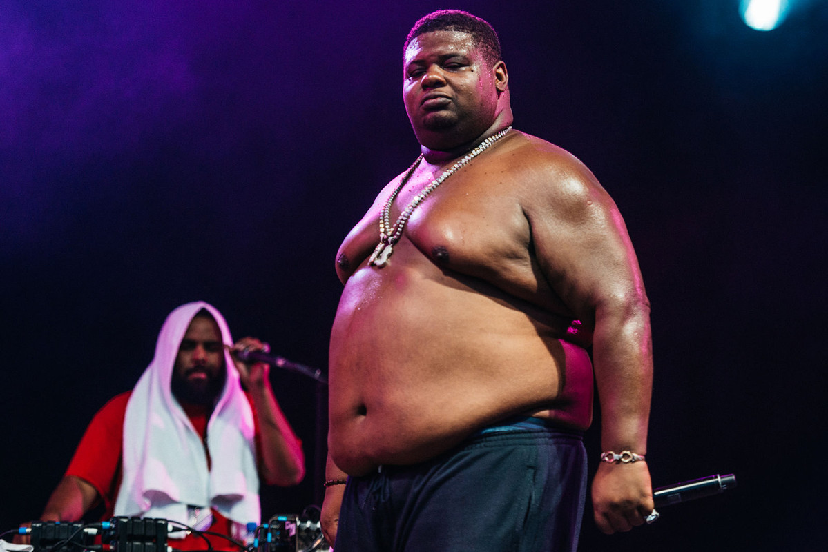 Big Narstie Showing Body While Performing