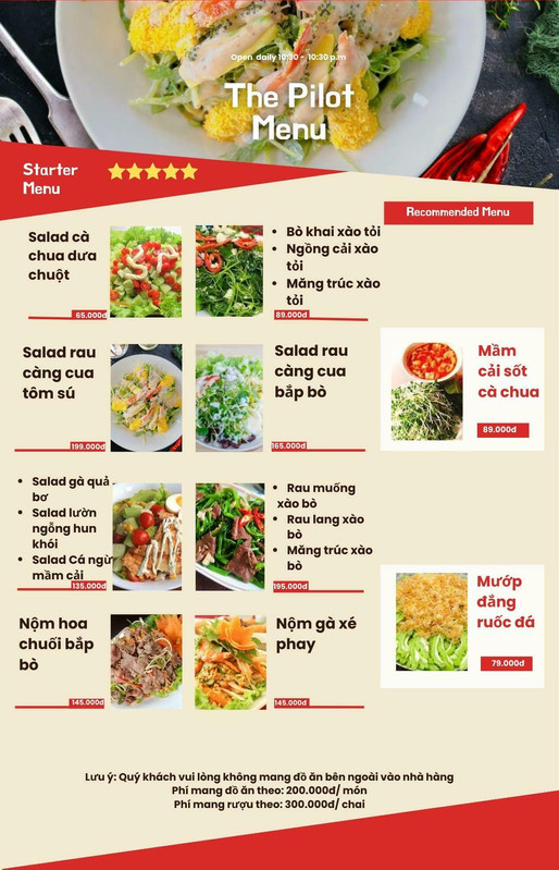 Menu trang 3
