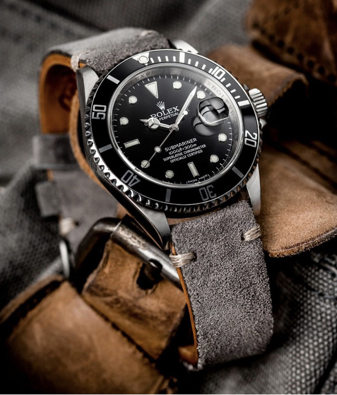 Rolex store suede strap