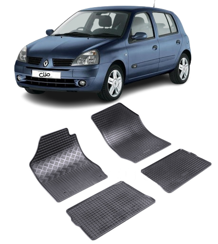 Set 4 covorase Renault Clio Ii 1998-2005, din cauciuc 100%, compatibile cu autoturismul RENAULT Clio