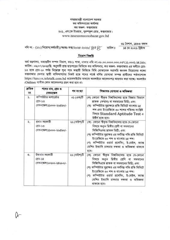 Taxes-Zone-Coxs-Bazar-Job-Circular-2026-PDF-1