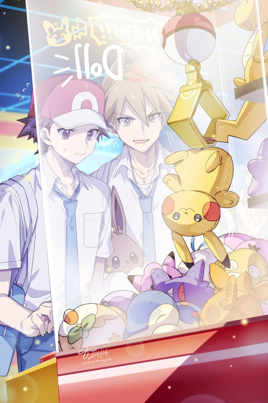 pikachu-eevee-red-rowlet-blue-oak-and-7-