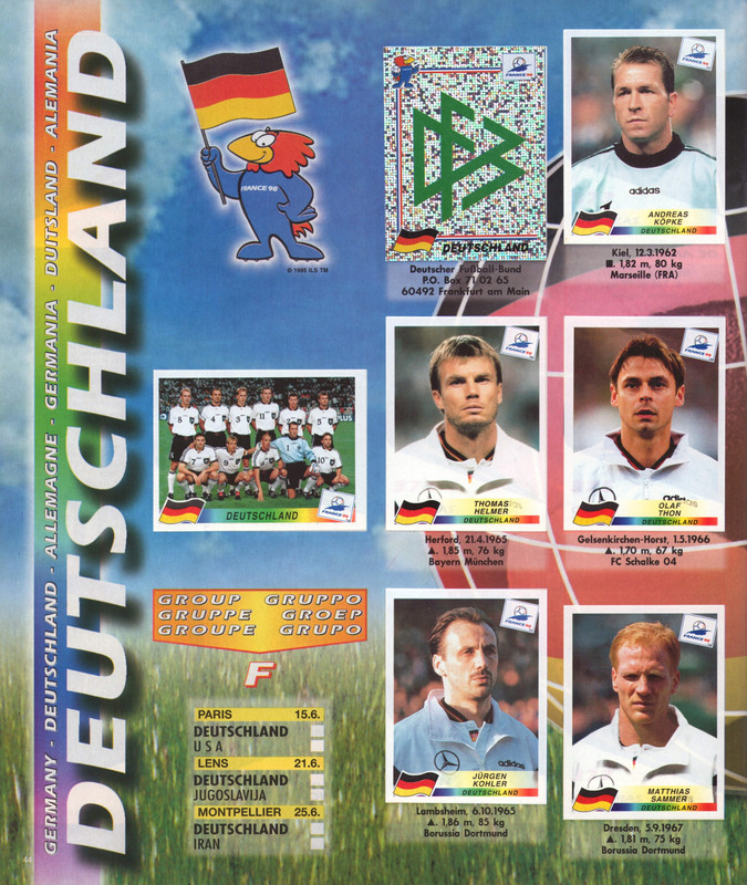 FIFA World Cup 1998 France (Panini) 46