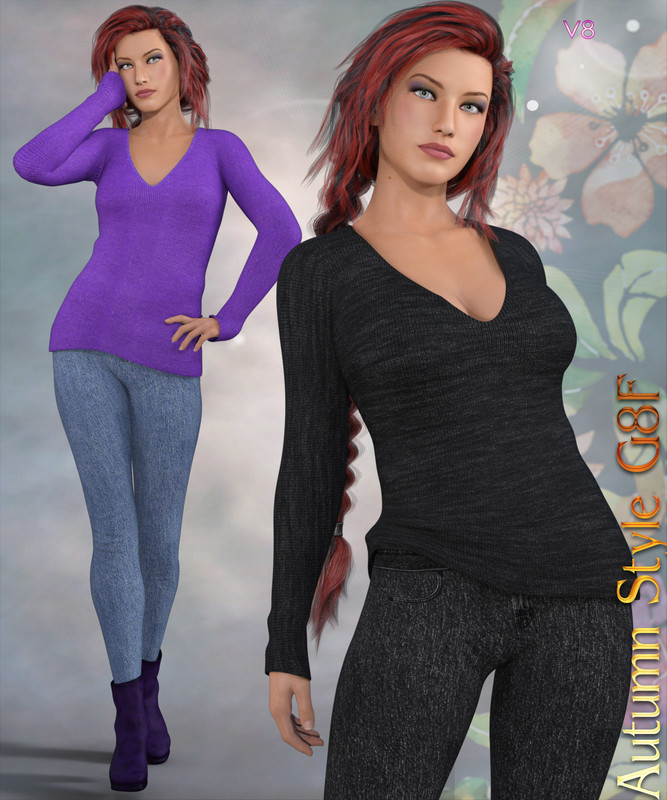 Autumn Style G8F 2024 - Free Daz 3D Models