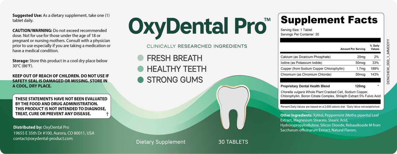 OxyDental Pro dental support supplement