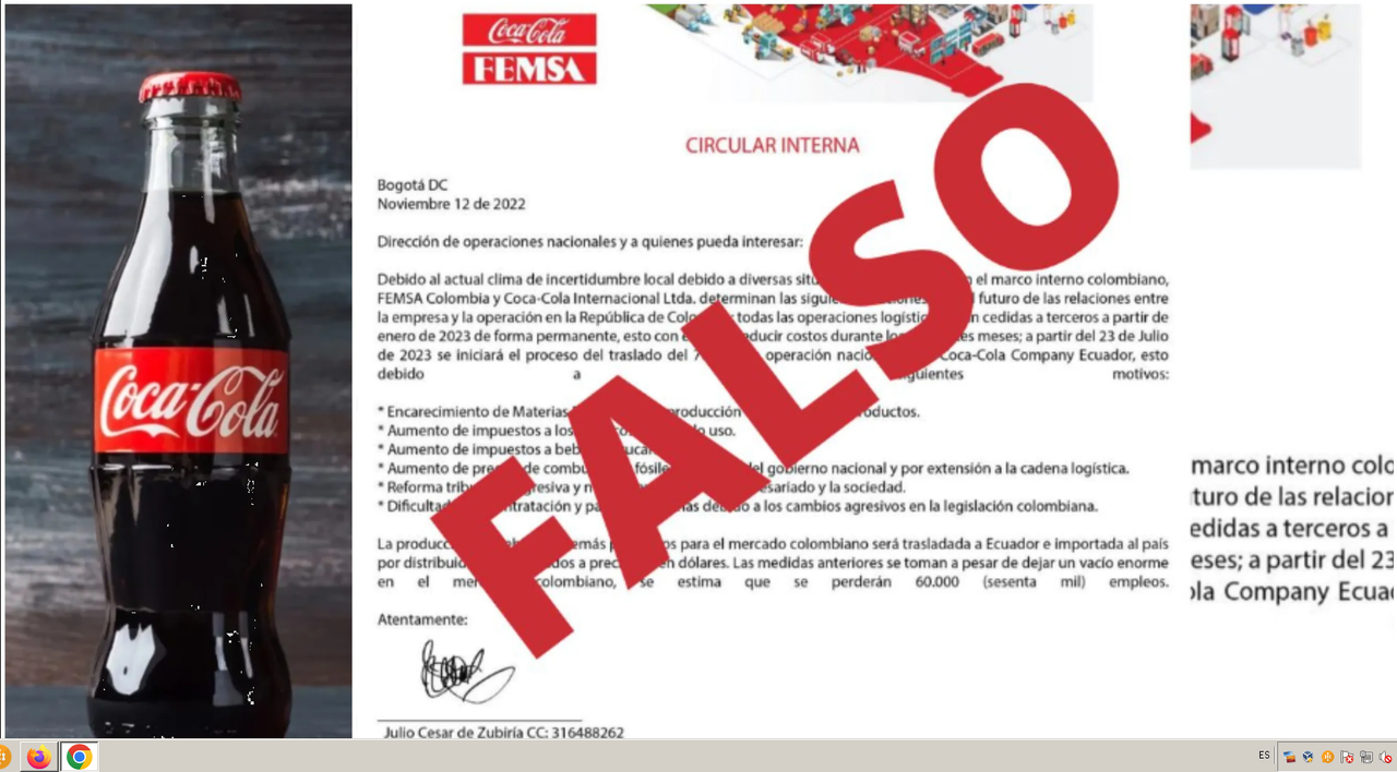 Coca Cola no se irá de Colombia, desmiente 'fake news'