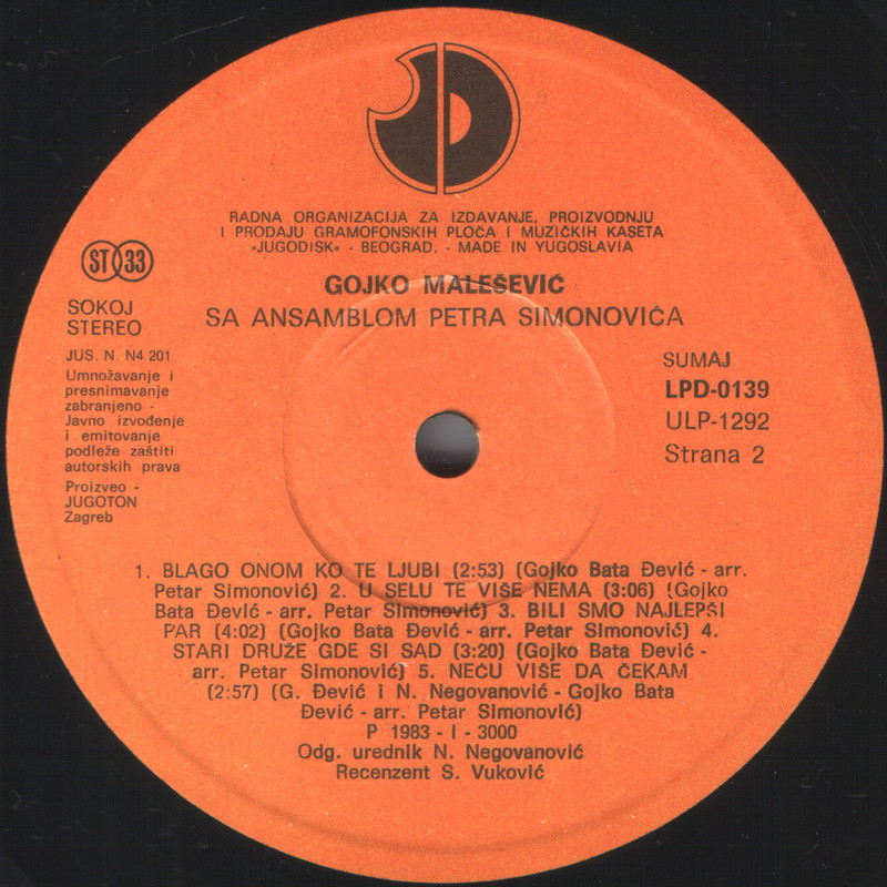 Gojko Malesevic 1983 sB