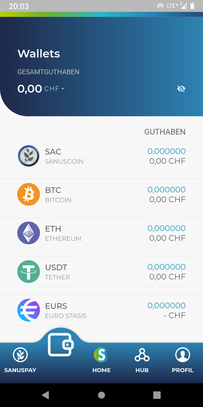 Sanus-App 3.0 Wallet