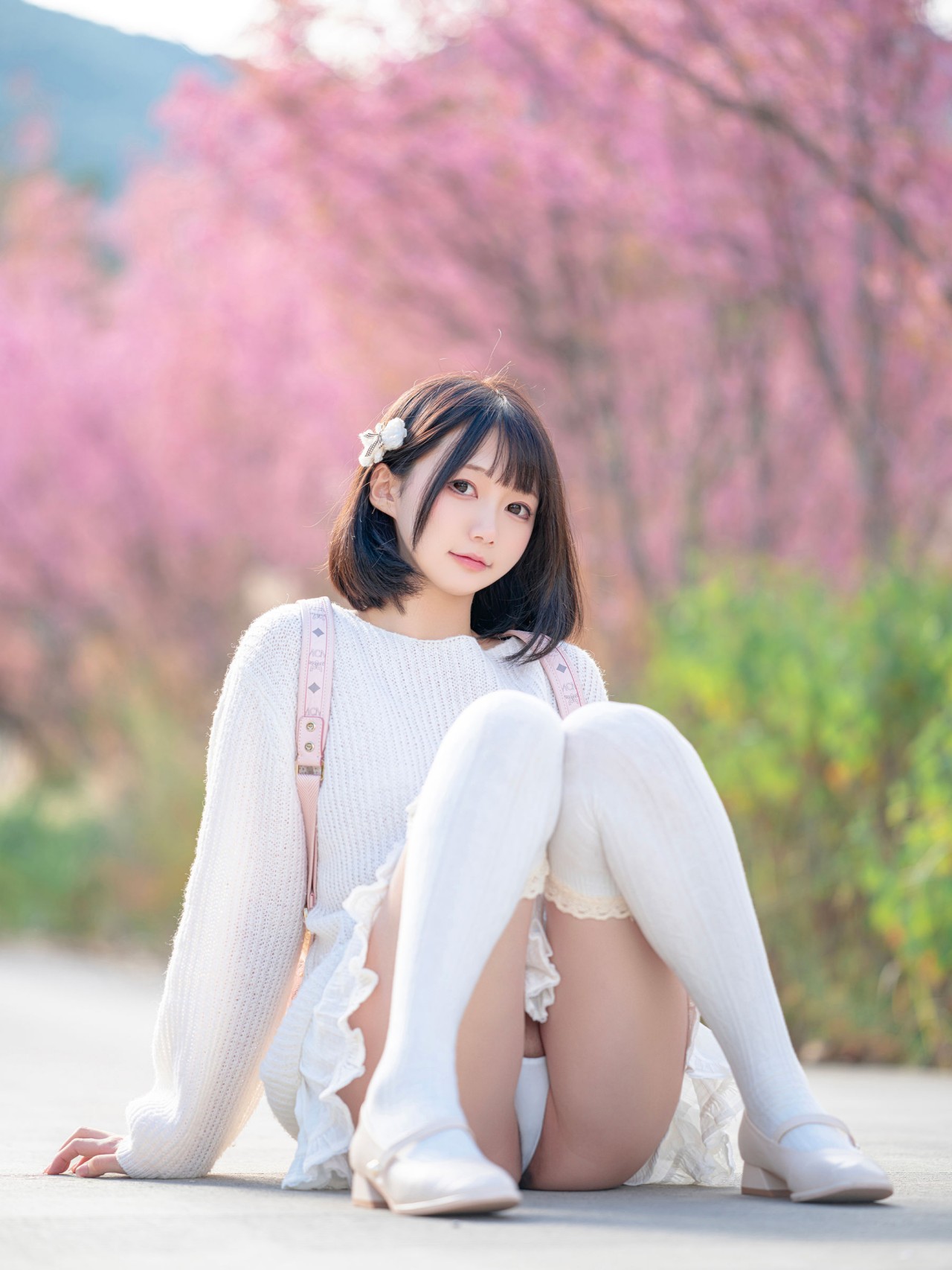 nagisa 魔物喵《樱花树下》写真，清新优雅的气质美女插图8