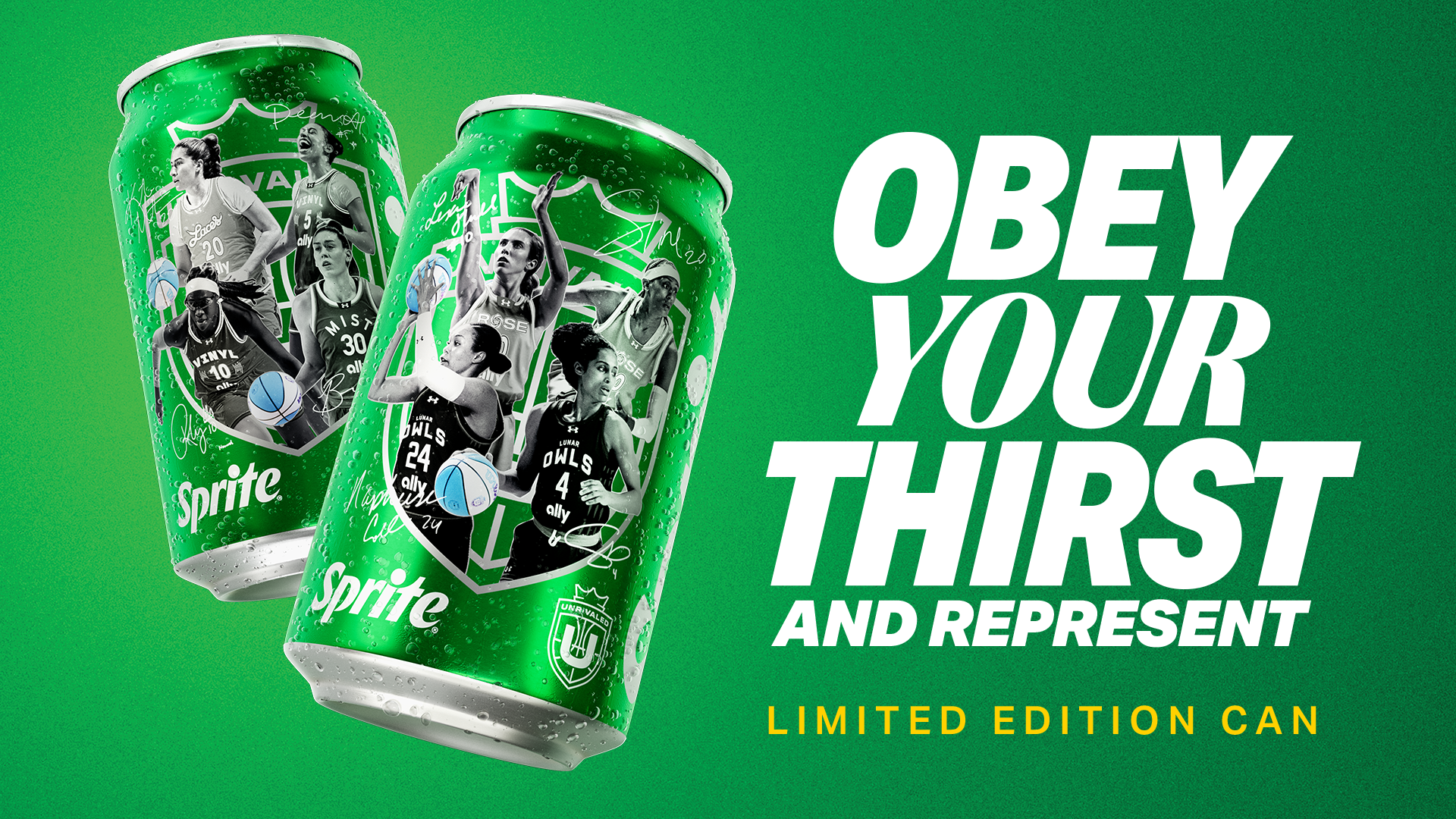 Sprite Unrivaled Women's Basketball Cans