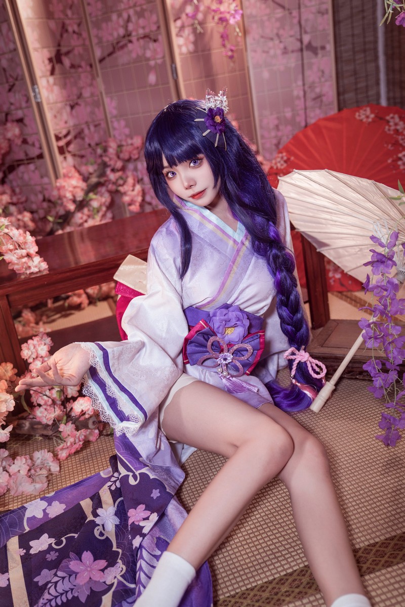 艾西Aiwest 雷电将军Cosplay写真图集 原神角色高清美图 30P (346.6M)插图5