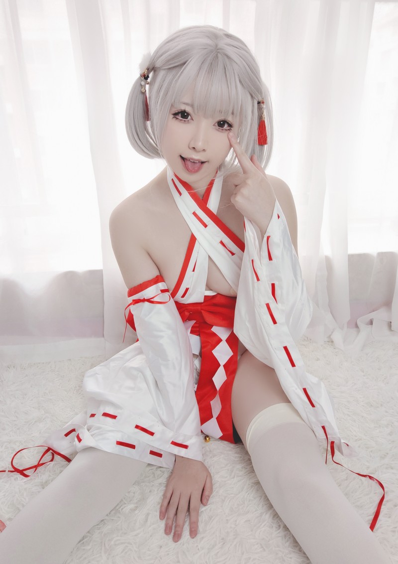 Asagiriai（愛ちゃん）巫女服自拍写真图集 40P 高清美图合集 (150MB)插图6
